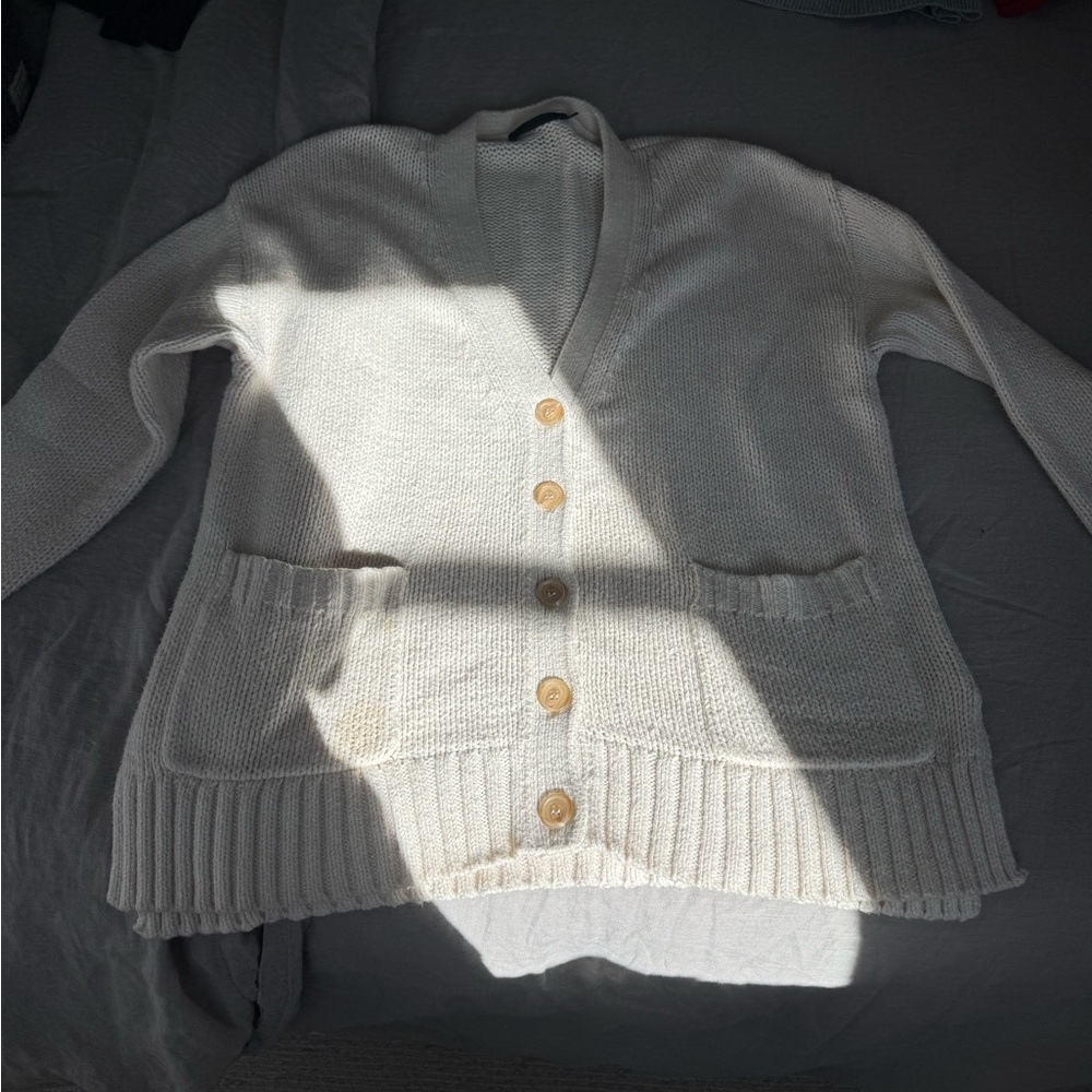 Jenni Kayne Cream Cardigan Sweater